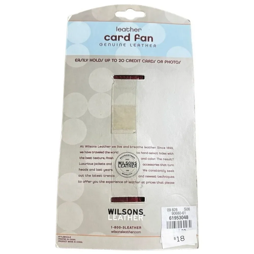 Wilsons Leather Genuine Leather Card Fan *New*